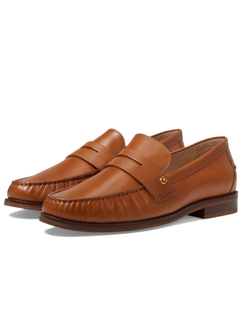 Cole Haan Lux Pinch Penny Loafer Pecan Leather Women's Shoes 8.5 *Worn Once*